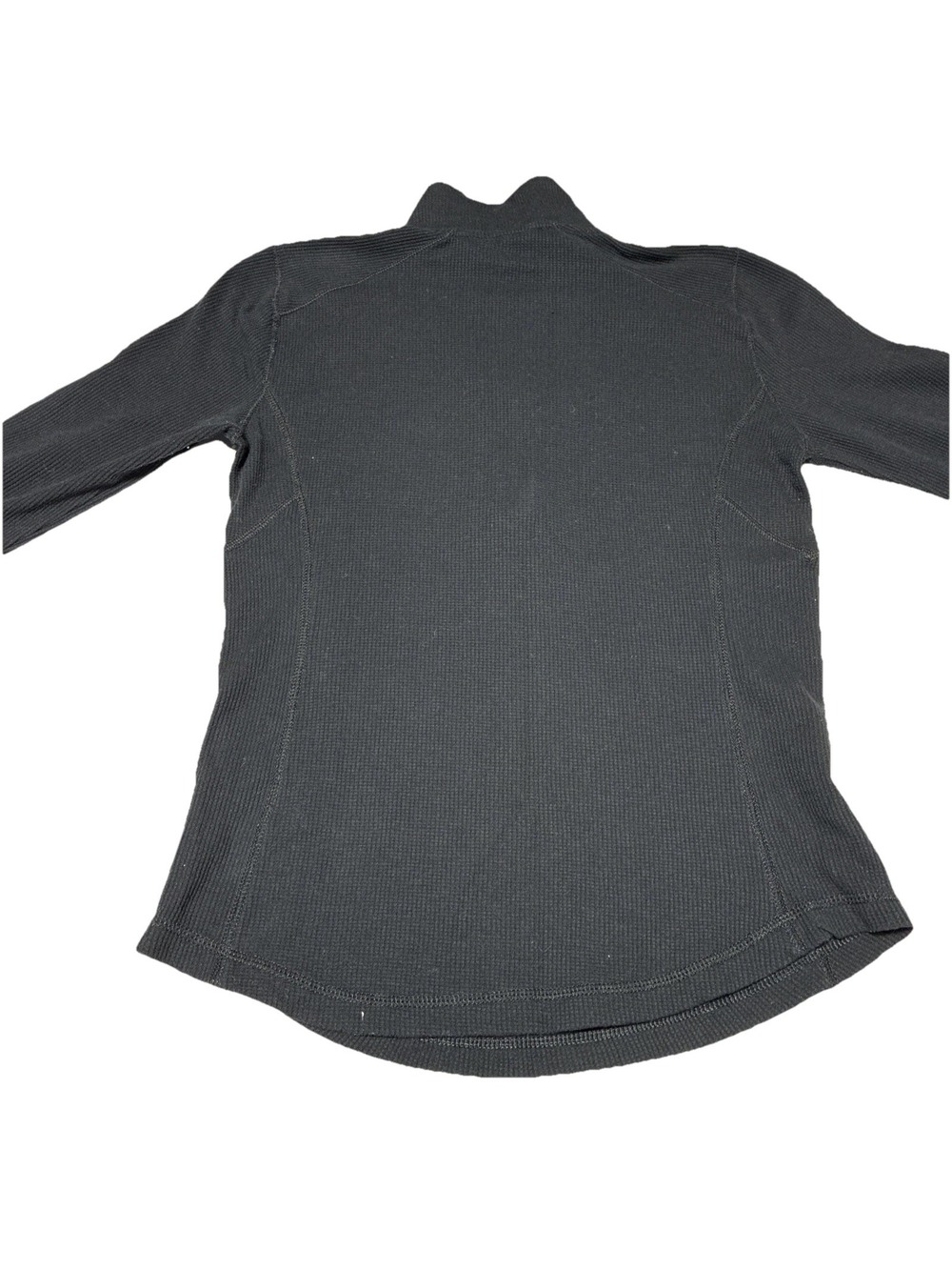 Vintage Lauren Ralph Lauren Sweater Womens L Gray Knit Ribbed Mock Neck 1/4 Zip - Picture 7 of 12
